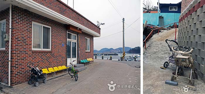 Cochecitos y bicicletas comúnmente utilizados por personas mayores - Yeosu, Jeonnam, Corea (https://codecorea.github.io)