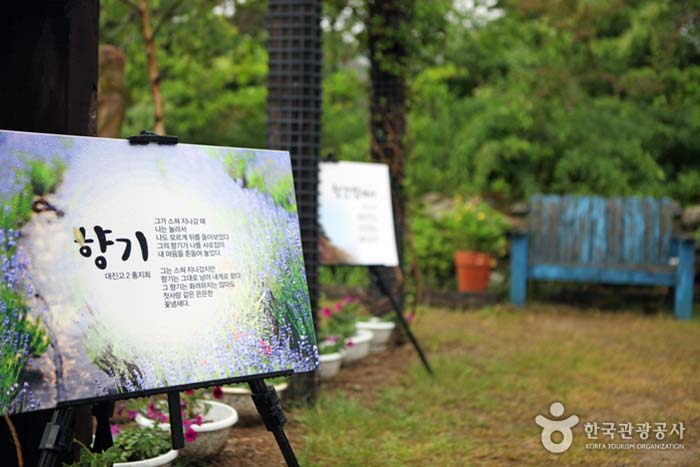 Des œuvres produites par la Goseong Youth Literature Society sont exposées - Goseong-gun, Gangwon-do, Corée (https://codecorea.github.io)