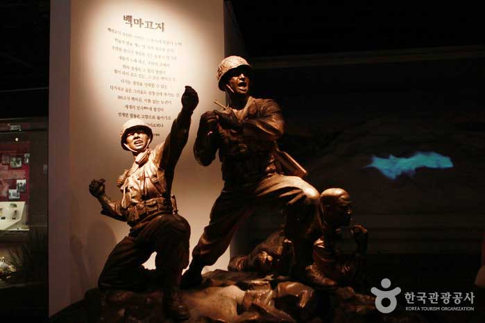 Escena de batalla de White Horse Highland - Yongsan-gu, Seúl, Corea (https://codecorea.github.io)