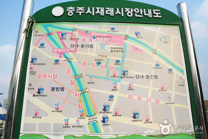 Карта рынка Чунджу - Чунджу, Чунгбук, Корея (https://codecorea.github.io)