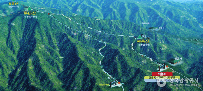 Mountaineering guide map - Samcheok, Gangwon, Korea (https://codecorea.github.io)