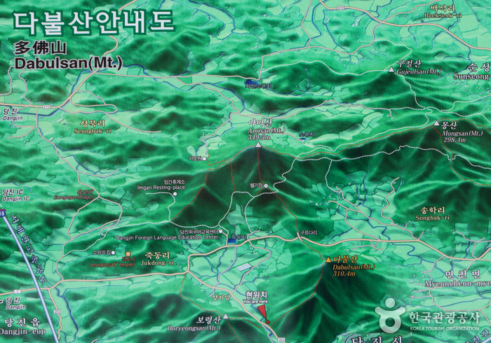 Mapa de la guía de Dabulsan - Dangjin-si, Chungcheongnam-do, Corea (https://codecorea.github.io)