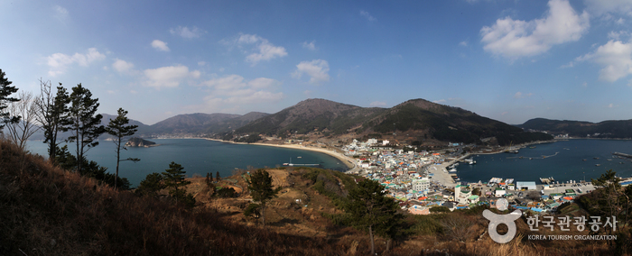 Paisaje del observatorio del castillo - Geoje-si, Gyeongnam, Corea (https://codecorea.github.io)