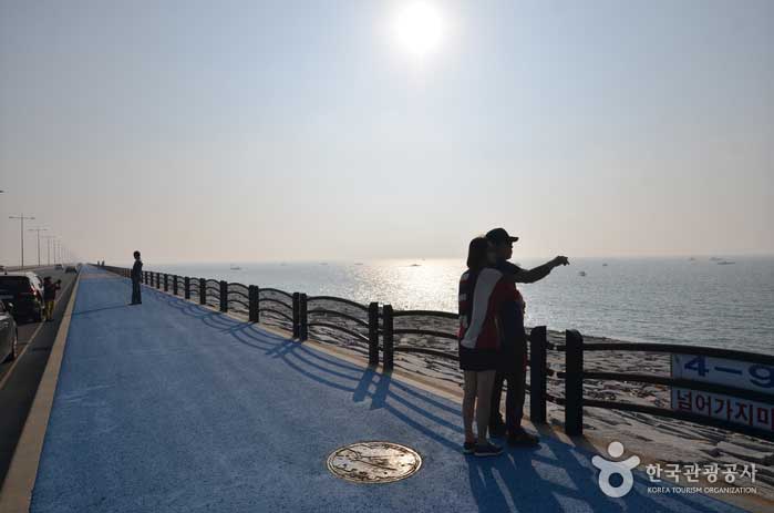 Les amoureux profitant d'un rendez-vous à Saemangeum Seawall - Gunsan, Jeonbuk, Corée (https://codecorea.github.io)