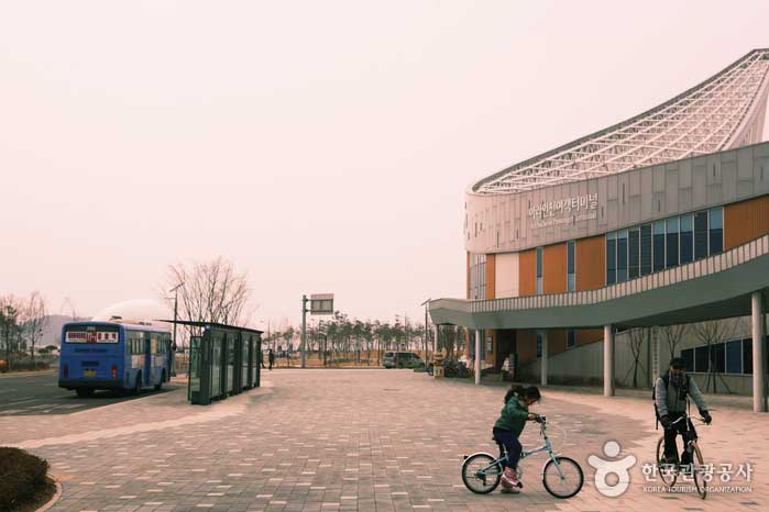 Touristen, die Fahrrad fahren - Seo-gu, Incheon, Korea (https://codecorea.github.io)