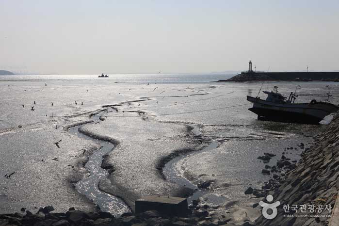 Зимний пейзаж порта Хонсон Намданг - Хонсон-гун, Чхунчхон-Намдо, Корея (https://codecorea.github.io)