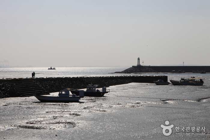 Paysage d'hiver du port de Hongseong Namdang - Hongseong-gun, Chungcheongnam-do, Corée (https://codecorea.github.io)