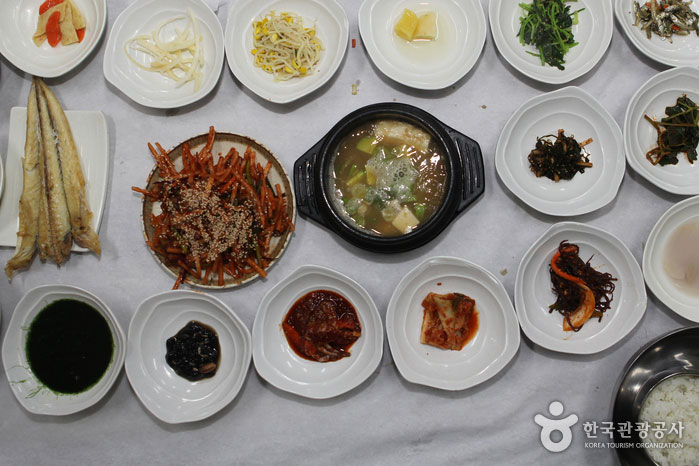 Kokjeong установил корейскую еду в Bolgyo - Boseong-gun, Чолланам-до, Корея (https://codecorea.github.io)