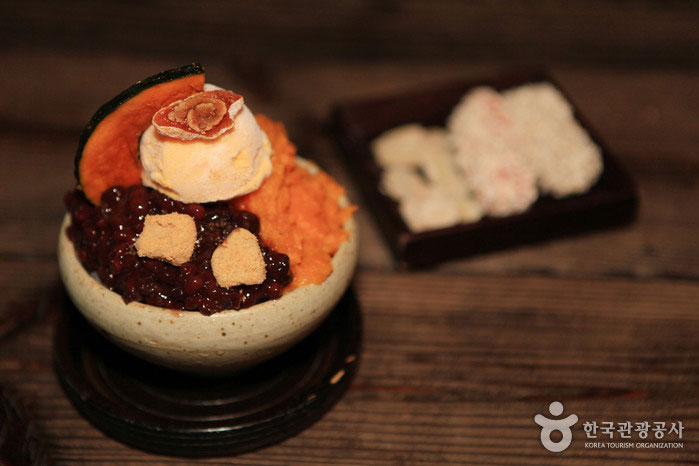 Bingsu con calabaza dulce - Corea, Seúl (https://codecorea.github.io)