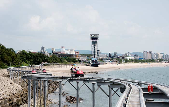 海の風景と調和したスカイバイク - 韓国、忠南、保寧 (https://codecorea.github.io)
