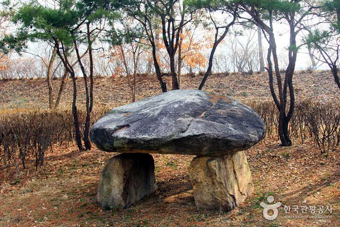 Dolmen (?) Aménagement paysager sur Garosu-gil près de Daechi-dong - Seocho-gu, Séoul, Corée (https://codecorea.github.io)