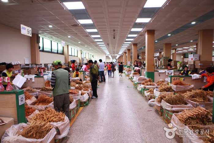 Das Geumsan Ginseng Center wird als „Herz“ des Geumsan Ginseng Marktes bezeichnet - Geumsan-Kanone, Chungnam, Südkorea (https://codecorea.github.io)