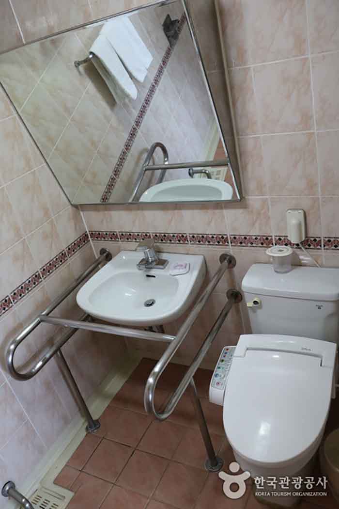 Toilette im Behindertenzimmer - Chungbuk, Südkorea (https://codecorea.github.io)