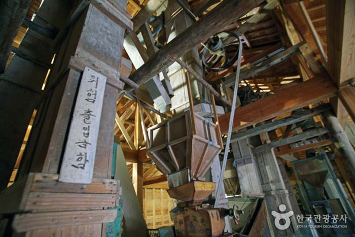 Vista interior del molino - Gimje, Jeonbuk, Corea (https://codecorea.github.io)