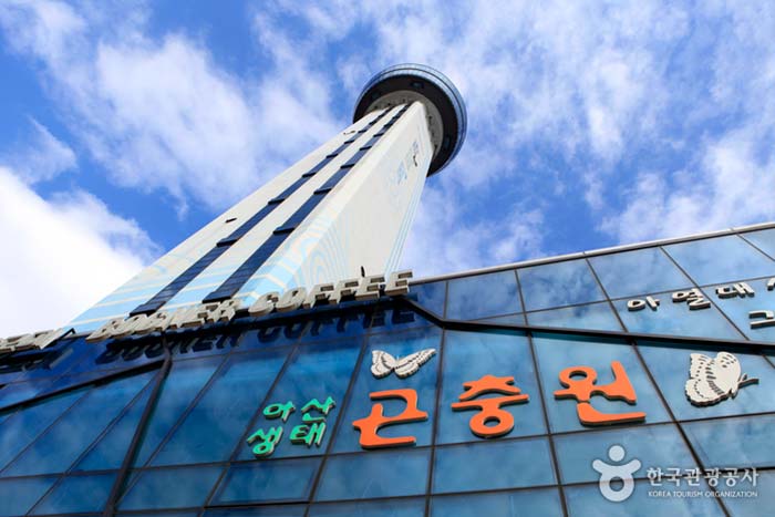Asan Green Tower Observatory mit 150 m Verbrennungskamin - Asan, Chungnam, Südkorea (https://codecorea.github.io)